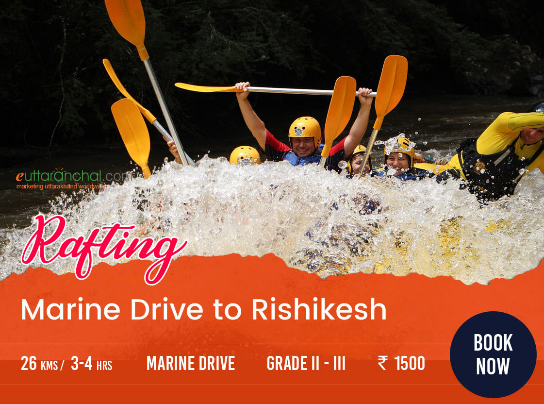 Marine Drive to Rishikesh Rafting - Book 26 Kms Marine Drive River Rafting  Tour